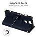 IDOOLS Leather Wallet Phone Case for Sony Xperia XA2 Ultra, Folding Flip Cases Protective Cover Strong Magnetic Closure Protector with Card Slots Kickstand (Blue, 6.0”)