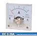 uxcell Analog Current Panel Meter DC 0-20A 91C4 Ammeter for Circuit Testing Charging Battery Ampere Tester Gauge Pack of 1