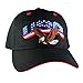 AffinityAddOns USA with Bald Eagle Hat - Embroidered Patch Baseball Cap, Black, Red, One Size Fits Most