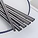 Buyer Star 5-Pair Stainless Steel Black Metal Reusable Chinese Square Chopsticks
