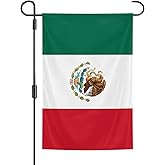 Mexico Flags 12 x 18 Inches Double Sided Polyester Garden Flags Vivid Color for Indoor and Outdoor Yard Garden Street Decorations