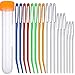 Chuangdi 19 Pieces Knitting Needles Set Totally, Include 8 Pieces Colorful Bent Tip Tapestry Needles, 9 Pieces Large-Eye Blunt Needles Yarn Sewing Needles with 2 Clear Bottles for Crochet Knitting