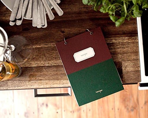 SINNAYEO - Stylish Cooking Journal Hard Cover Ring Bound Blank Recipe Book (GREEN)