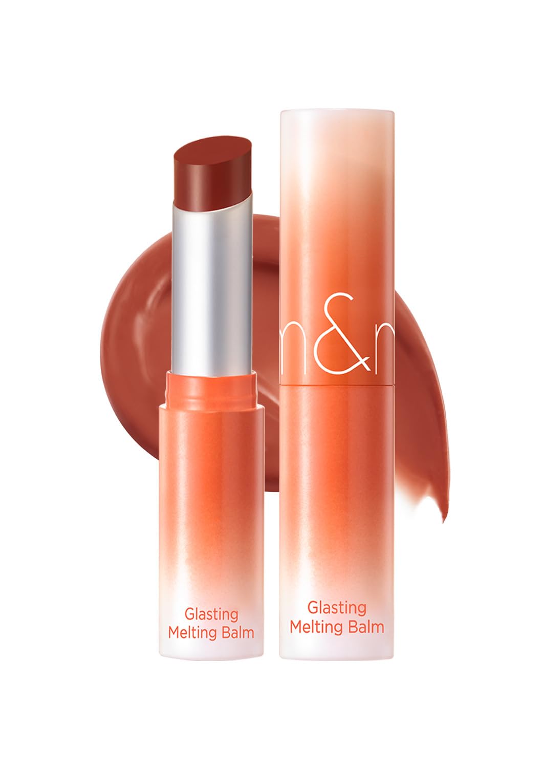 rom&nd Glasting Melting Balm (NEW) 6 ColorsㅣGlossy, Plumping Lips, Moisture, Translucent, Water Bomb, High Pigmented, Veganㅣ3.5g 0.12oz (15 Pecan Brew)