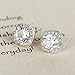 Studs Earrings Square Cz Stud Earrings  Fashion Stud Earrings for Women