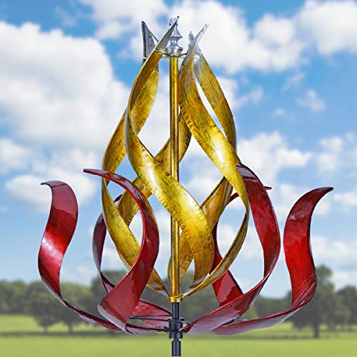 Win Wind Spinner-Way Giant 28 Inch Diameter Wind Spinner - Multicolor 3D Kinetic Garden Windspinner - Decorative Lawn Ornament Wind Mill - Unique Outdoor Lawn and Garden Décor - Thumbnail 4