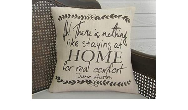 Amazon Com Home Jane Austen Quote From Emma Burlap Pillow