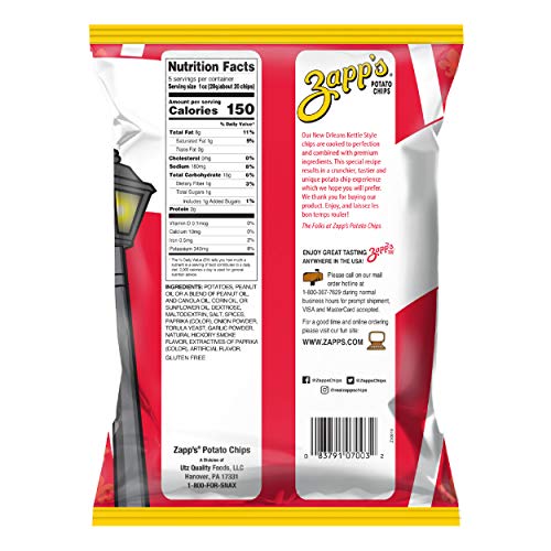 Zapp’s New Orleans KettleStyle Potato Chips, Cajun Crawtator Crunchy Chips with a Spicy Kick