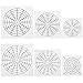 Whaline 6 Pack Mandala Dotting Stencils Mylar Painting Templates for Rock Painting Furniture Cards Canvas Wood, 8/12/ 16 Segment