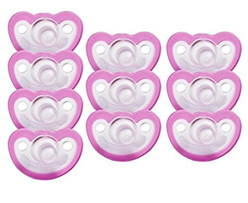 Razbaby JollyPop 3+ Months Pacifier 10 Pack Unscented - Pink