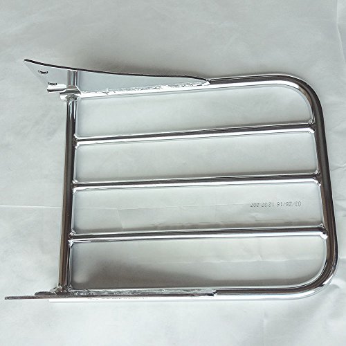TJTECH Chrome Adjustable Detachable Passenger Backrest Sissy Bar Luggage Rack for Harley Davidson Sportster 883 & 1200 1994-2003 (chrome) - Thumbnail 4
