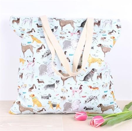 Milly Green Debonair Dogs Design Extra Large Shopper