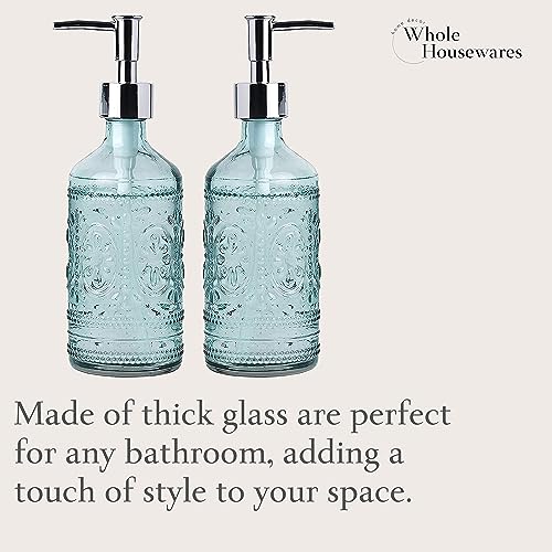 WHOLE HOUSEWARES Glass Hand Soap Dispenser and Lotion Dispenser