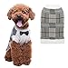 OFPUPPY Dog Sweater with Bow Tie Gentleman Style Pet Decent Winter Clothes for Both Girl and Boy Puppies