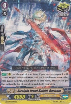 Cardfight!! Vanguard TCG - Straight Jewel Knight, Bartram (G-BT04/049EN) - G Booster Set 4: Soul Strike Against The Supreme