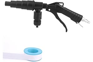 Coolant System Flush Gun, Heater Core Flush Kit, Air & Water Combo Flushing Set with Nozzles for 19-40mm Hoses Radiator Tankl