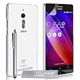 Yousave Accessories Asus Zenfone 2 (5.5 Inch Version) Case Super Slim Clear Silicone Gel Cover With Stylus Pen