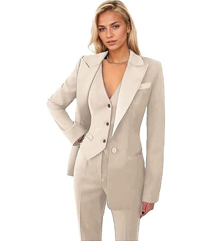 Women Pantsuits Wedding Tuxedos Party Wear Suits Formal Business Suits at Amazon Women's Clothing store