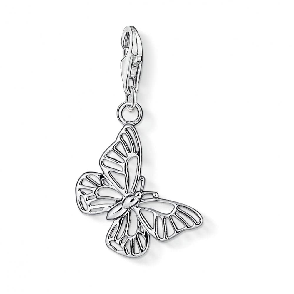 Thomas Sabo Women Charm Pendant Butterfly Charm Club 925 Sterling Silver 1038-001-12