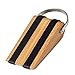 SleekStopper SW-041B Decorative Bamboo Door Stopper with Rubber Treads and Metal Handle (2 Pack) - Lifetime Guarantee!
