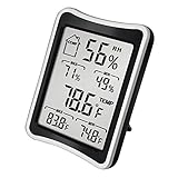 BENGOO Indoor Humidity Monitor Thermometer Monitor Digital Hygrometer Thermometer Monitor with Stand and Large LCD Display Works in Celsius and Fahrenheit for Home Living Room Office