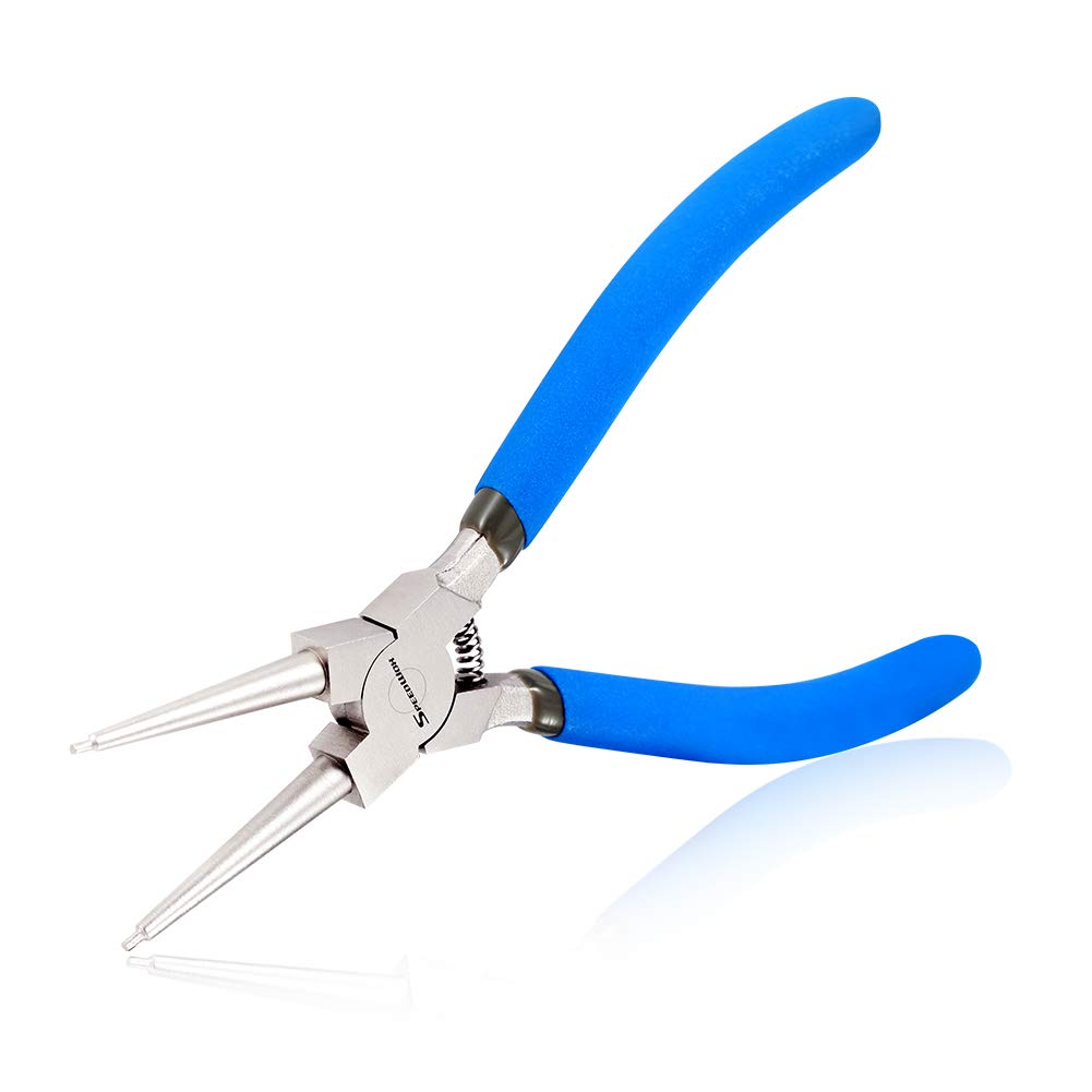 SPEEDWOX 7 Inches Internal Snap Ring Pliers Straight Jaw Retainer Ring Pliers Retaining Ring Pliers (Tip Diameter 0.07") C Clip Pliers Precision Circlip Pliers Ring Clip Removal Tool