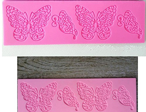 YOYOSTORE Silicone Sugar Edible Butterfly Cake Embossing Mold Mould Decoration gum paste cupcake topper tool icing candy imprint baking moulds sugarcraft - Thumbnail 2