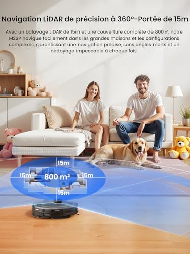 Lefant M3 Max Robot Vacuum Cleaner Washer 20,000 Pa, Multifunctional Station, Double Rotary Mop 200 RPM & 9mm Releasable, dToF Navigation, Obstacle Avoidance PSD, 220min, 5G/2.4G