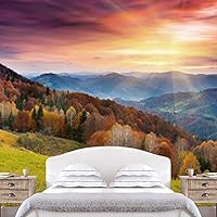 Wall Mural Snow Landscape Forest Removable Self-Adhesive Wallpaper Wall Decoration for Bedroom Living Room - 66x96 inches