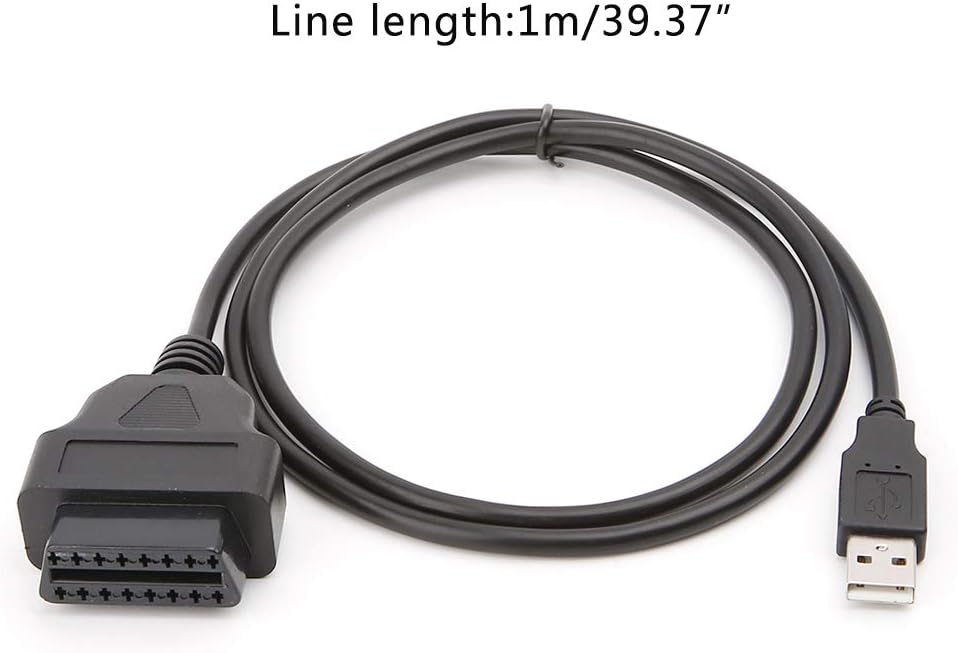 haia7k4k 16Pin OBD2 To USB Port Charger Adapter Cable Connector Diagnostic Tool