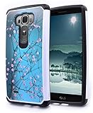 LG G Flex 2 Case, NageBee Design Premium [Heavy Duty] Defender [Dual Layer] Protector Hybrid Case for LG G Flex 2 (2015 Released) (Hybrid Plum Blossom)