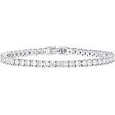 PAVOI 14K Gold Plated 3mm Cubic Zirconia Classic Tennis Bracelet | Gold Bracelets for Women | Size 6.5-7.5 Inch