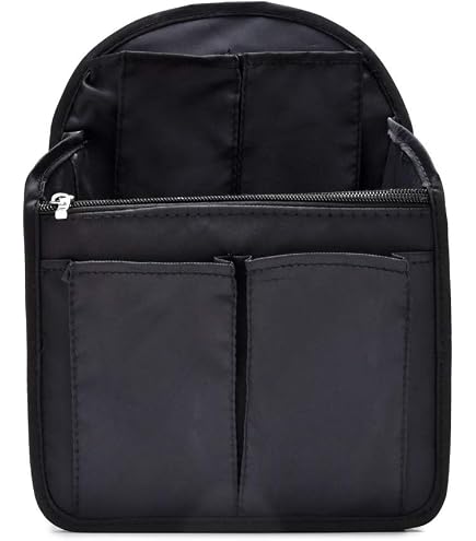 Surblue Backpack Organizer Insert Liner Hanging Travel Rucksack Purse and Handbag Insert Pocket, High-capacity Divider Foldable Nylon Shoulder Bag Organizer for Men and Women, (Black, M) : Clothing, Shoes & Jewelry