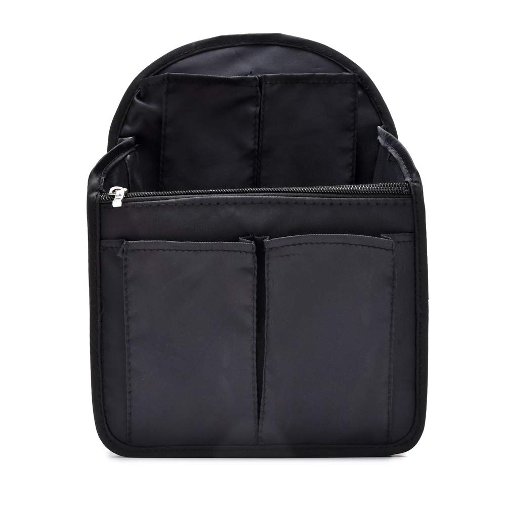 Photo 1 of HOYOFO Mini Backpack Organizer Insert, Black, 7.7"L x 4.3"W x 10.6"H, Waterproof Nylon, Fits Small Backpacks
