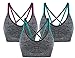 AKAMC Womens Removable Padded Sports Bras Medium Support Workout Yoga Bra, XXX-Large, 3pack-style-2