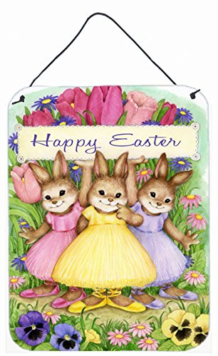 Easter Wall Decor: Caroline's Treasures Three Bunnies Happy Easter Wall