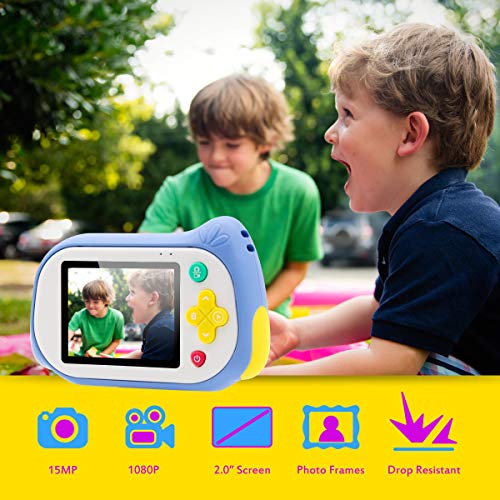 VEROYI Kinder Kamera, 15MP Digitale Video Kameras mit 200X Lupenmikroskop Video Player Recorder Kinder-Camcorder für 4… – Bild 3