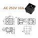Oiyagai 5PCS IEC320 C14 Power Inlet Socket, AC 250V 10A Male 3 Terminals with Fuse Holder, Snap-in Mounting for Equipment, Lab, Power Supply, DIY