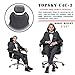 TOPSKY Executive Office Chair Large Leather Chair with Adjustable Headrest High Back New Black