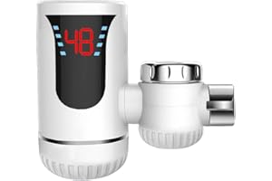 HogarTech Electric Tankless Water Heater for Instant Hot and Cold Dual Use, 3s Fast Heating Faucet, Compact ABS Design for Ki