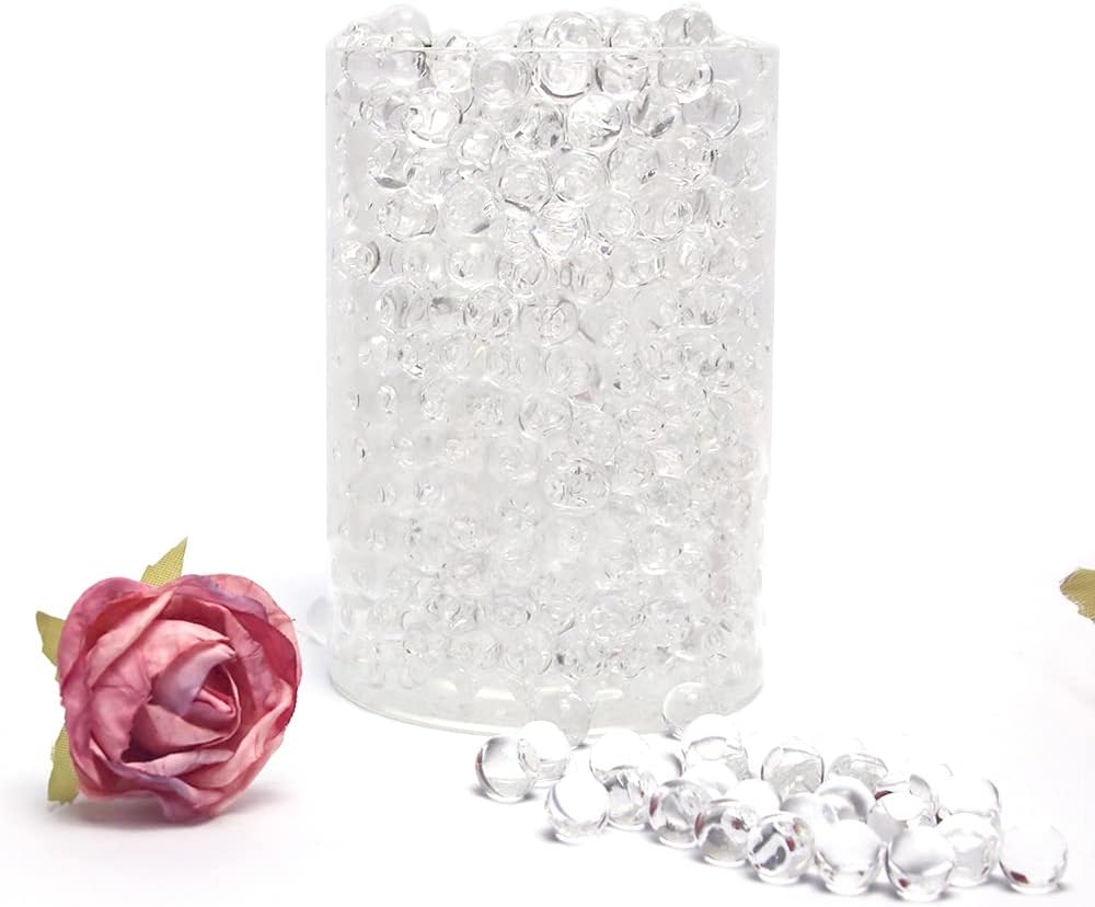 Vase Fillers - Bunhut 20000 Water Beads for Vases,Clear Water Gel Beads,3.5 Ounces Vase Filler Beads,Harmless Vase Fillers for Centerpieces,Floating Candles,Wedding Centerpiece,Floating Pearls (20000 Transparent)