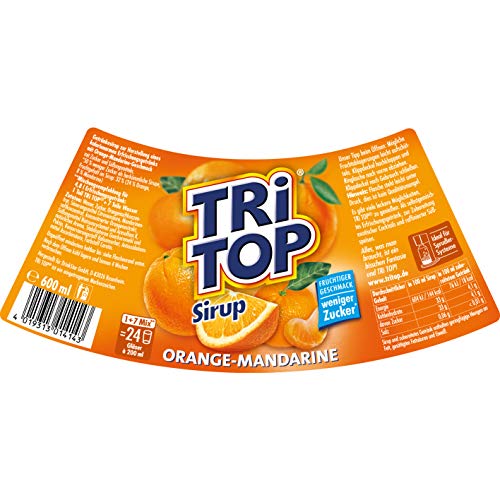 TRi TOP Getränkesirup Orange-Mandarine 6 x 600ml | Sirup für Wassersprudler | 1 Flasche ergibt ca. 5 Liter Erfrischungsgetränk – Bild 4