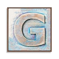 Framed Canvas Wall Art Alphabet Canvas Prints Home Artwork Decoration for Living Room,Bedroom - 16x16 inches