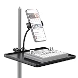 Phone holder Microphone Stand Tray, Clamp-On Rack