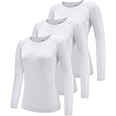 Boyzn 1, 3 or 5 Pack Women's Long Sleeve T Shirts Quick Dry UPF 50+ Sun Protection Shirts Athletic Exercise Gym Yoga T-Shirts
