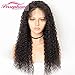 Persephone Pre Plucked 360 Lace Frontal Wig 150 Density Curly Brazilian Remy Full 360 Lace Human Hair Wigs with Baby Hair 360 Wig Human Hair for Black Women 16 Inch Natural Color