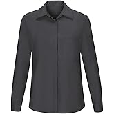 Red Kap Women's Short Sleeve Performance Plus Shop Shirt with OilBlok Technology, Charcoal with Yellow Mesh, X-Large