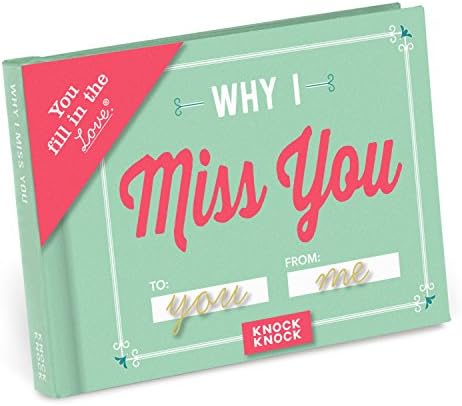 Knock Knock Why I Miss You Fill in the Love Book Fill-in-the-Blank Gift Journal, 4.5 x 3.25-inches: Fill in the Love Journal