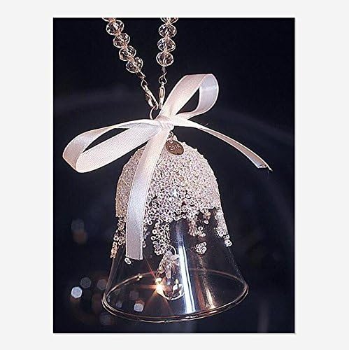 JIAMIN Car Rear View Mirror Ornament Car Pendant Swarovski Crystal Angel Crystal Ball Car Charm