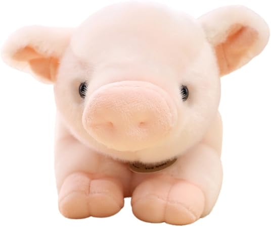Amazon スンル ぬいぐるみ ピギー 子豚 豚 抱き枕 クッション 人形 超可愛い 個性的 ふわふわ おもちゃ 動物 子供 彼女へ 誕生日 お祝い プレゼント 23cm ホワイト ぬいぐるみ おもちゃ